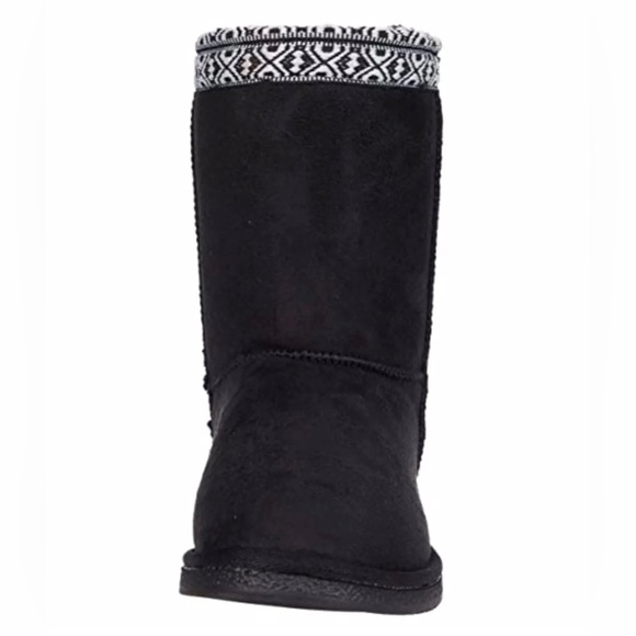 NWT YELLOWSTONE STYLE FUR LINED BOOTS 8M BETH DUTTON 🤠 BLACK WHITE WESTERN - Picture 9 of 12